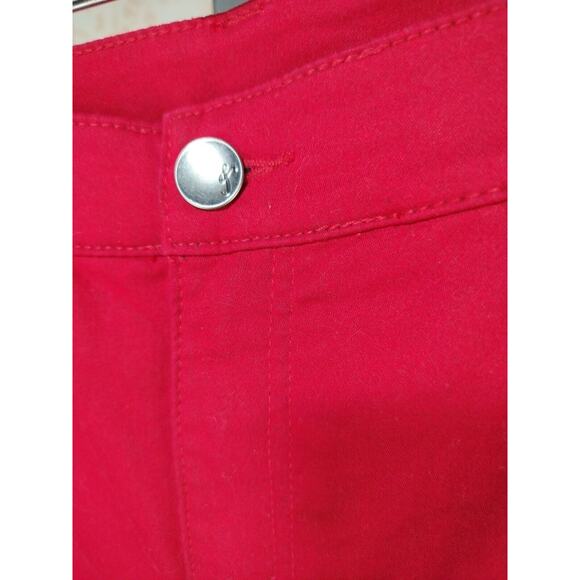 Women's Style&Co. Tummy Control Red Capri Size 16 - Picture 3 of 11